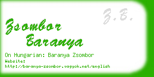 zsombor baranya business card
